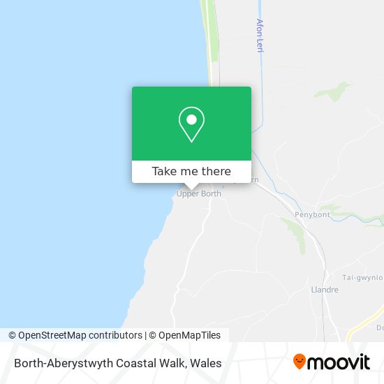 Borth-Aberystwyth Coastal Walk map