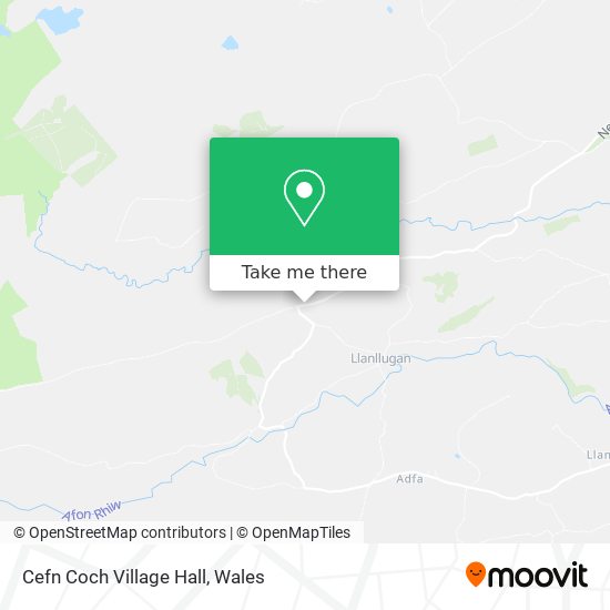 Cefn Coch Village Hall map