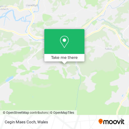 Cegin Maes Coch map