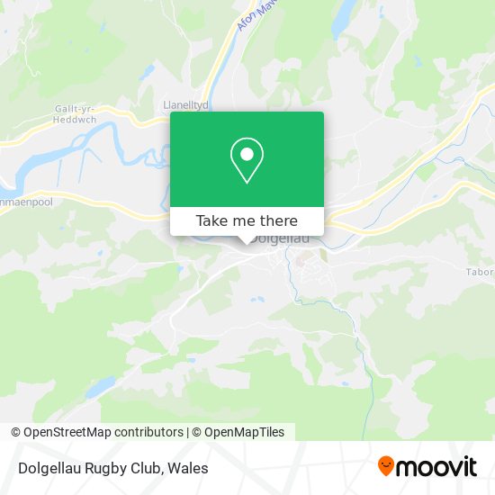 Dolgellau Rugby Club map