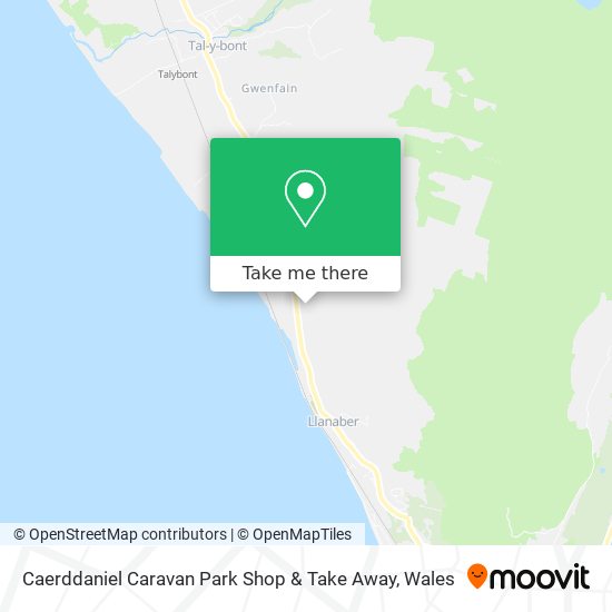 Caerddaniel Caravan Park Shop & Take Away map