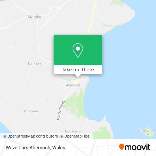 Wave Cars Abersoch map