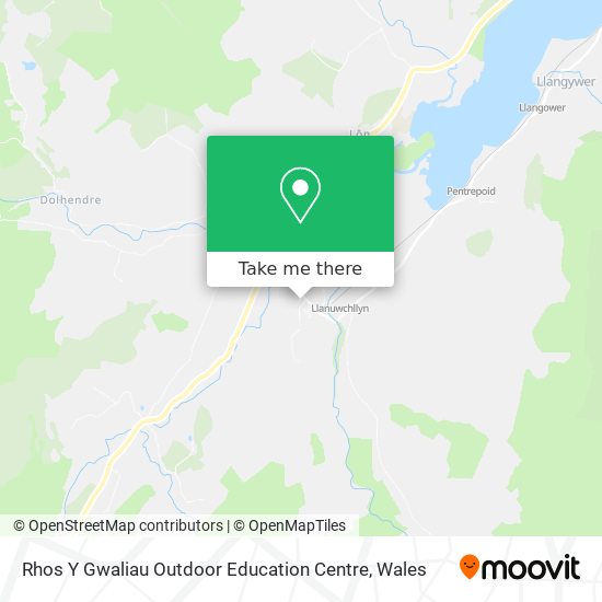 Rhos Y Gwaliau Outdoor Education Centre map