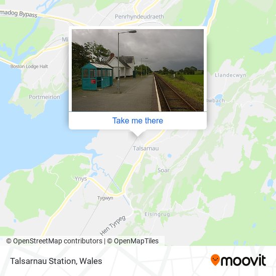 Talsarnau Station map