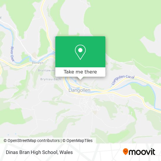 Dinas Bran High School map
