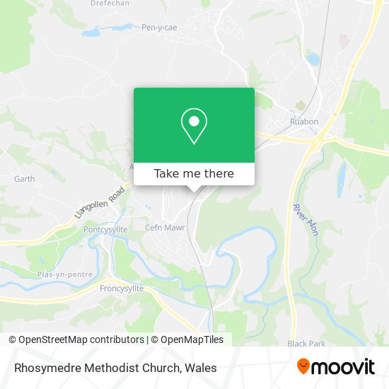 Rhosymedre Methodist Church map