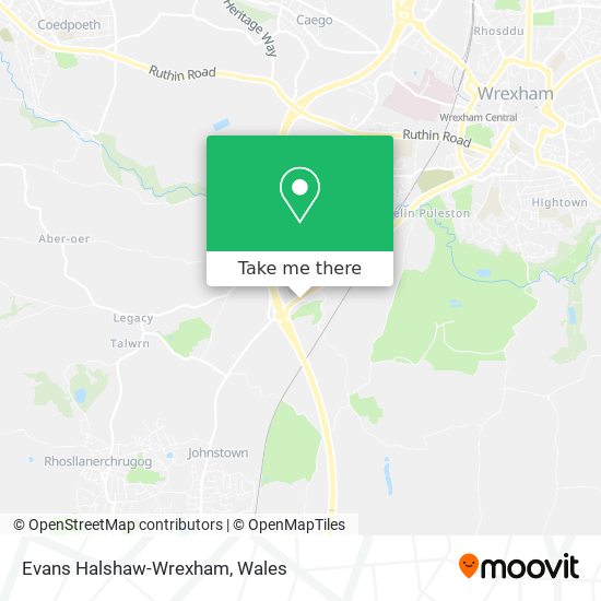Evans Halshaw-Wrexham map