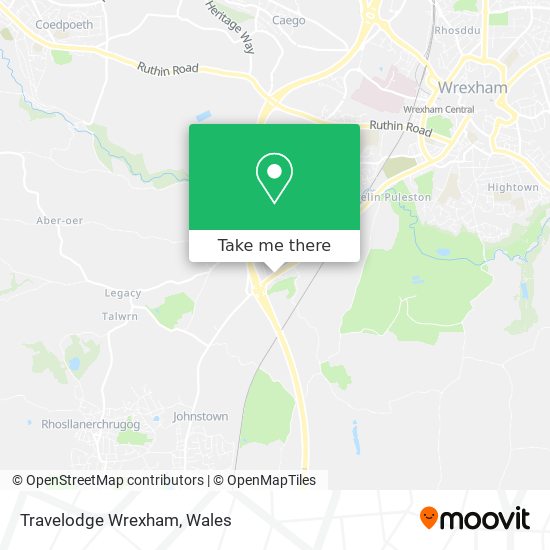 Travelodge Wrexham map