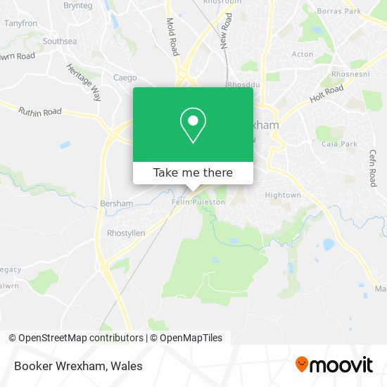 Booker Wrexham map