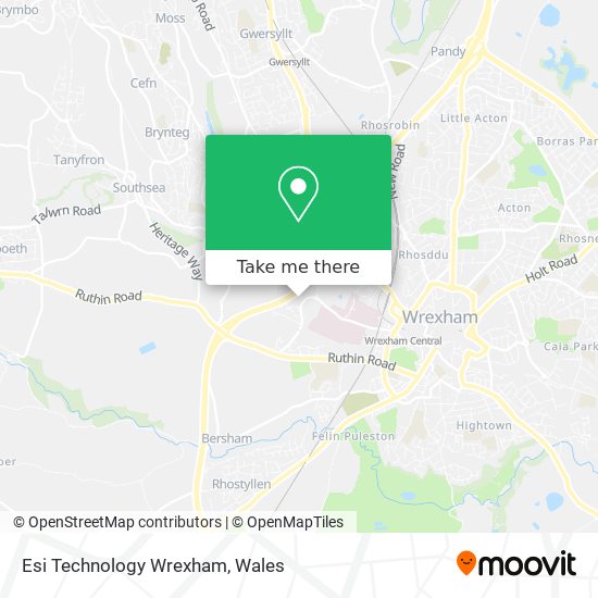 Esi Technology Wrexham map