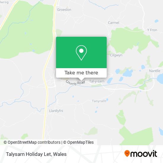 Talysarn Holiday Let map