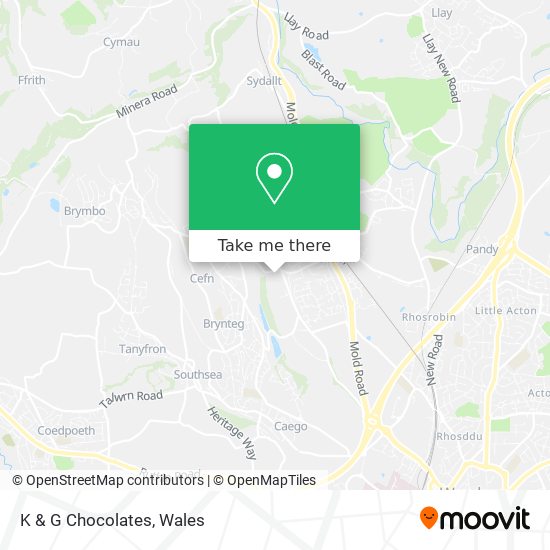 K & G Chocolates map