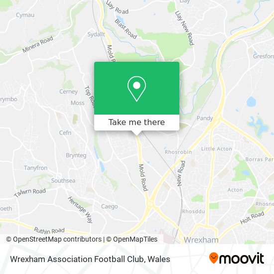 Wrexham Association Football Club map