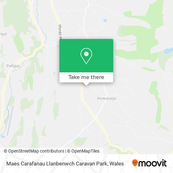Maes Carafanau Llanbenwch Caravan Park map