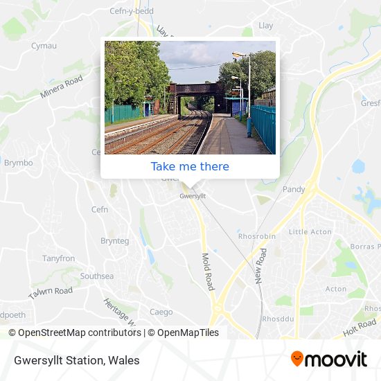 Gwersyllt Station map