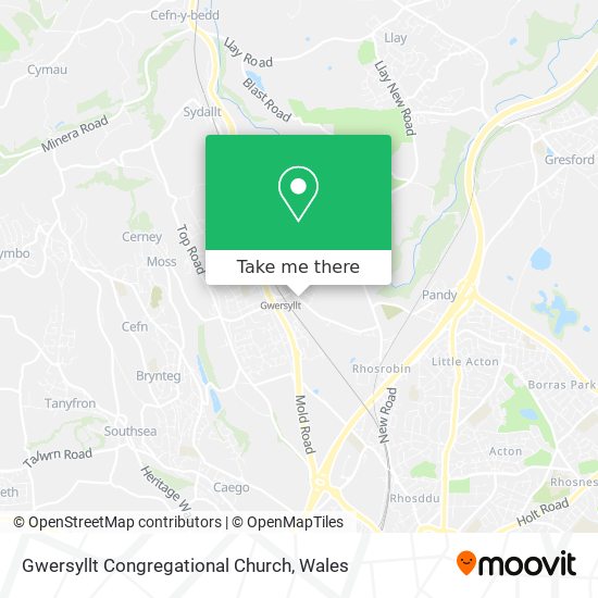 Gwersyllt Congregational Church map