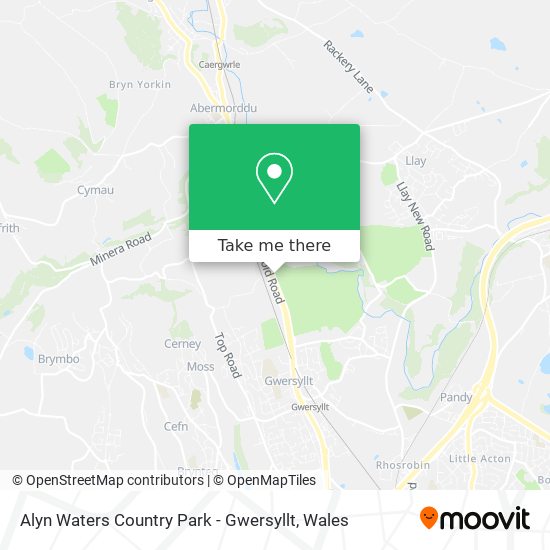 Alyn Waters Country Park - Gwersyllt map