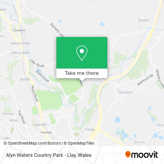 Alyn Waters Country Park - Llay map