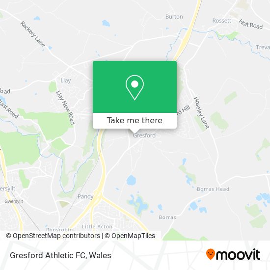 Gresford Athletic FC map