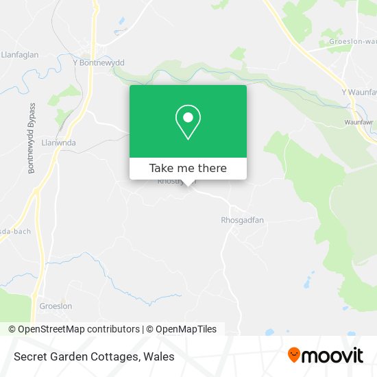 Secret Garden Cottages map