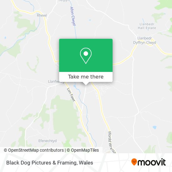 Black Dog Pictures & Framing map