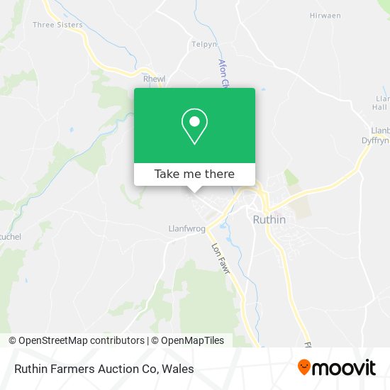 Ruthin Farmers Auction Co map