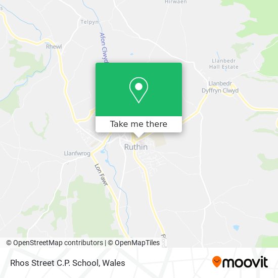 Rhos Street C.P. School map
