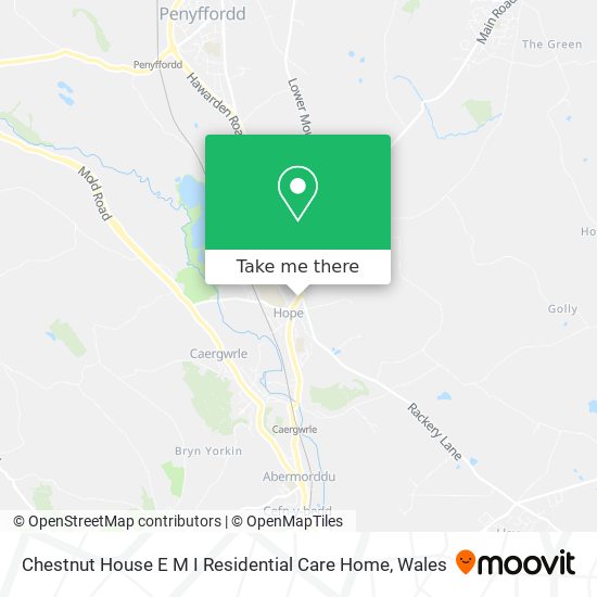 Chestnut House E M I Residential Care Home map