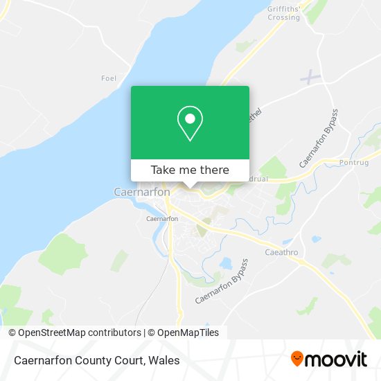Caernarfon County Court map