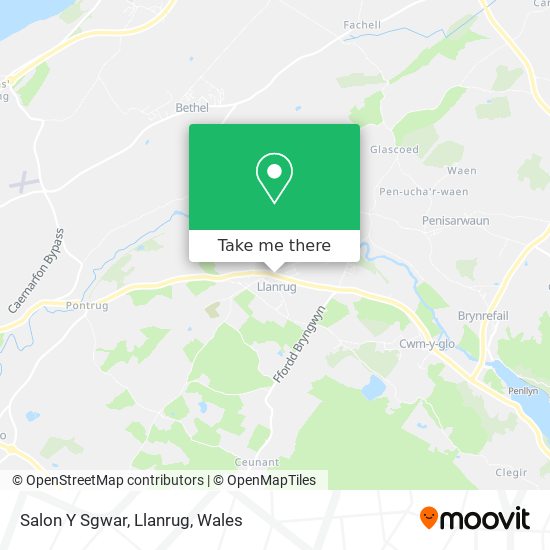 Salon Y Sgwar, Llanrug map