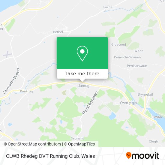 CLWB Rhedeg DVT Running Club map