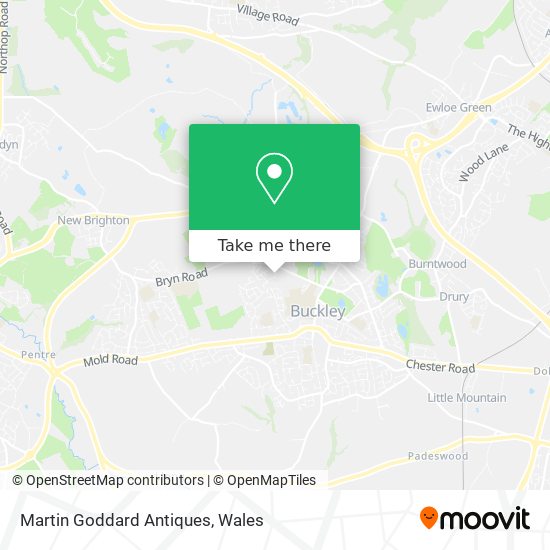 Martin Goddard Antiques map