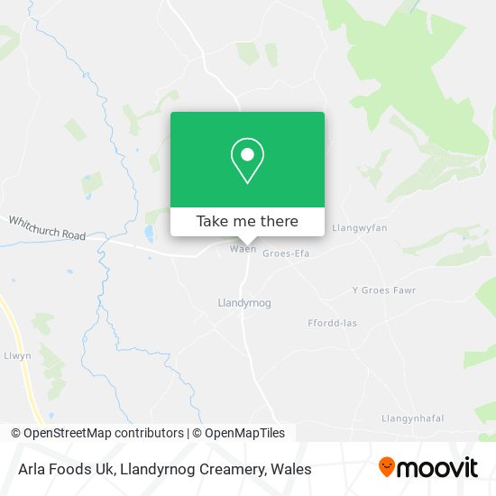 Arla Foods Uk, Llandyrnog Creamery map