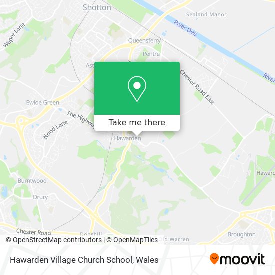 Hawarden Village Church School map