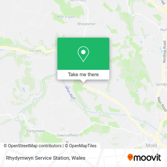 Rhydymwyn Service Station map
