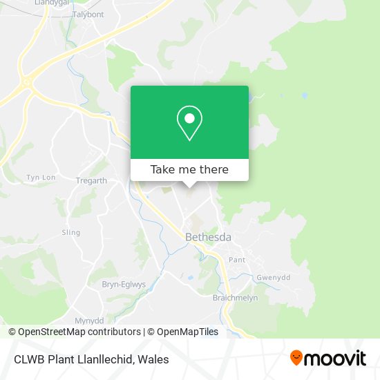 CLWB Plant Llanllechid map