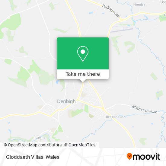 Gloddaeth Villas map
