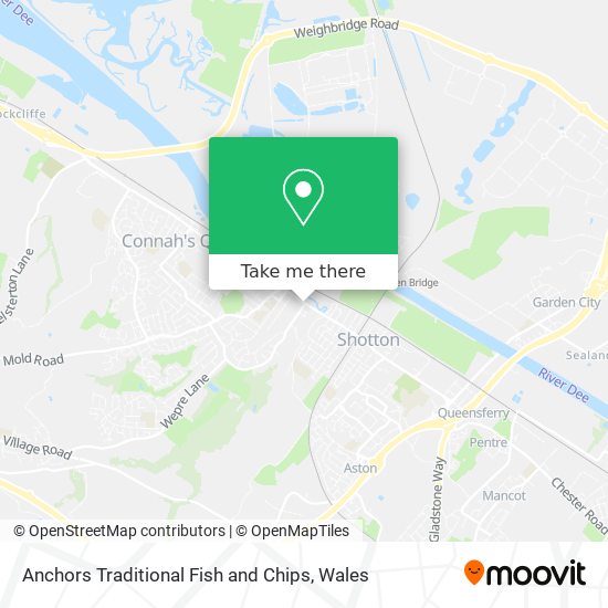 How to get to Anchors Traditional Fish and Chips in Wales by Bus or Train?
