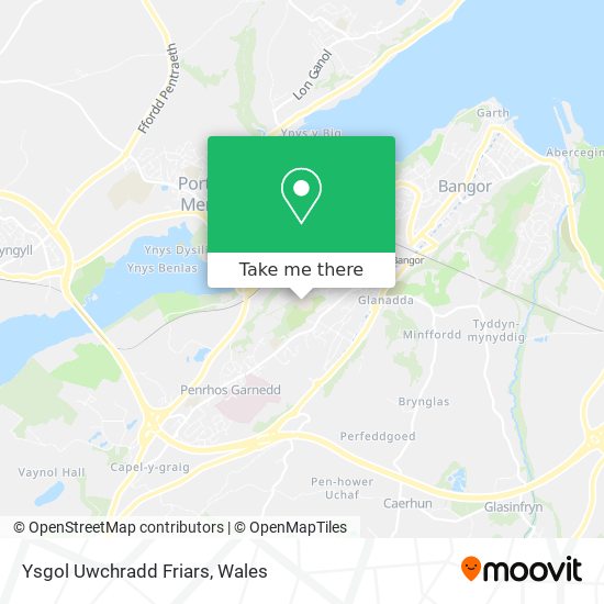 Ysgol Uwchradd Friars map