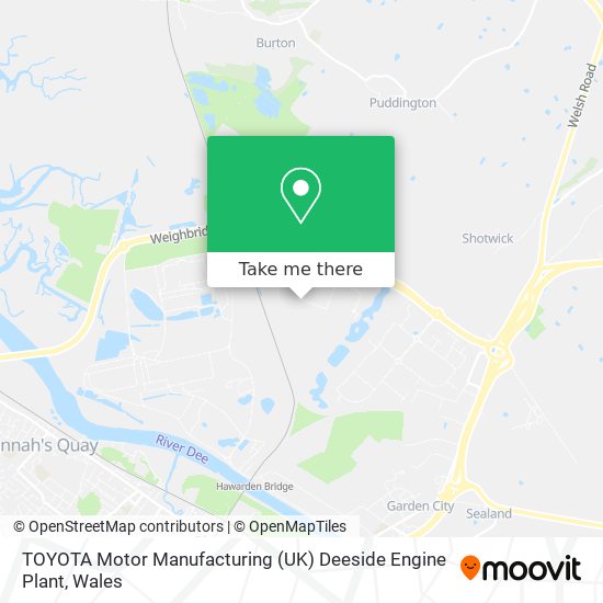 TOYOTA Motor Manufacturing (UK) Deeside Engine Plant map
