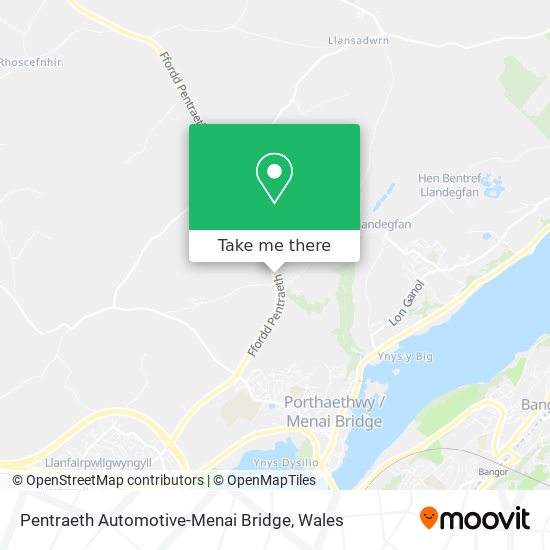 Pentraeth Automotive-Menai Bridge map