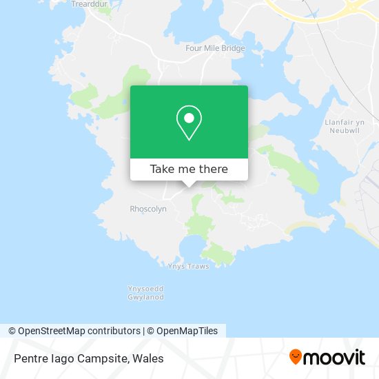 Pentre Iago Campsite map