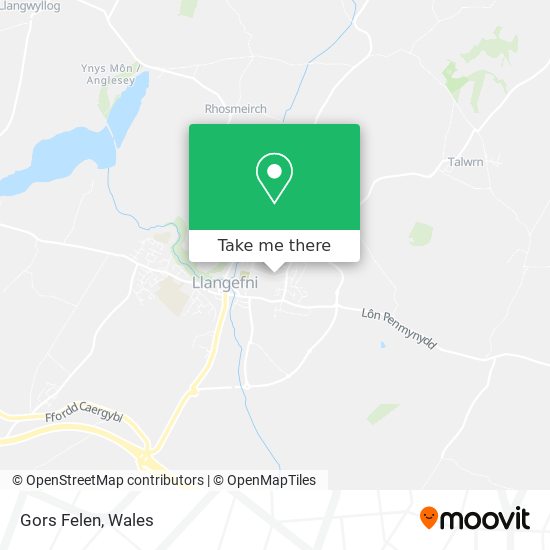 Gors Felen map