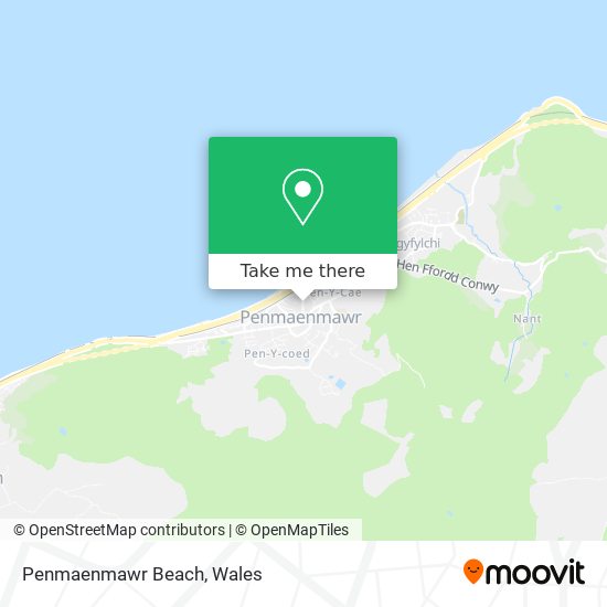 Penmaenmawr Beach map