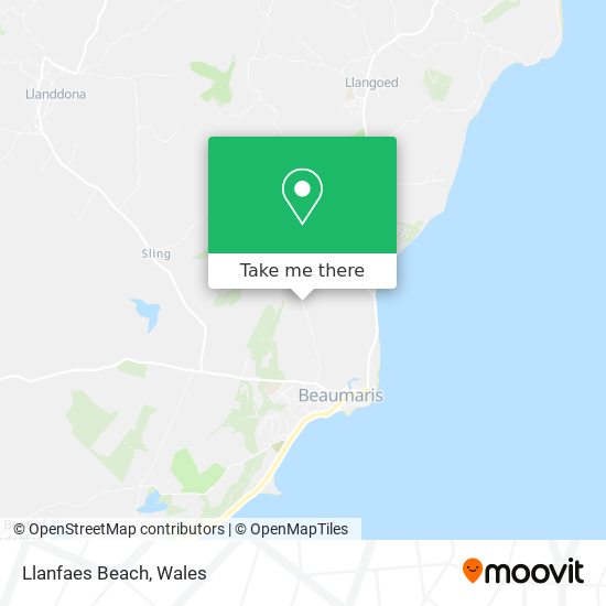 Llanfaes Beach map