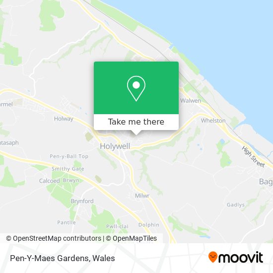 Pen-Y-Maes Gardens map