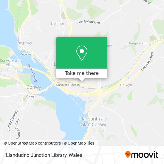 Llandudno Junction Library map