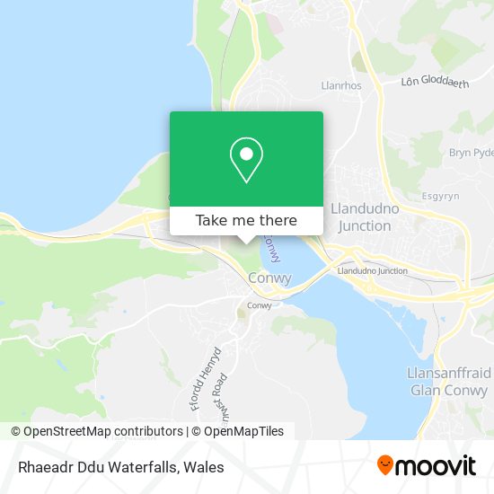 Rhaeadr Ddu Waterfalls map