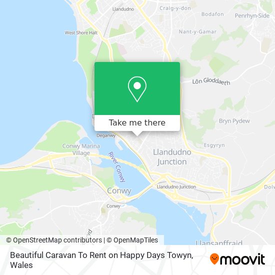 Beautiful Caravan To Rent on Happy Days Towyn map