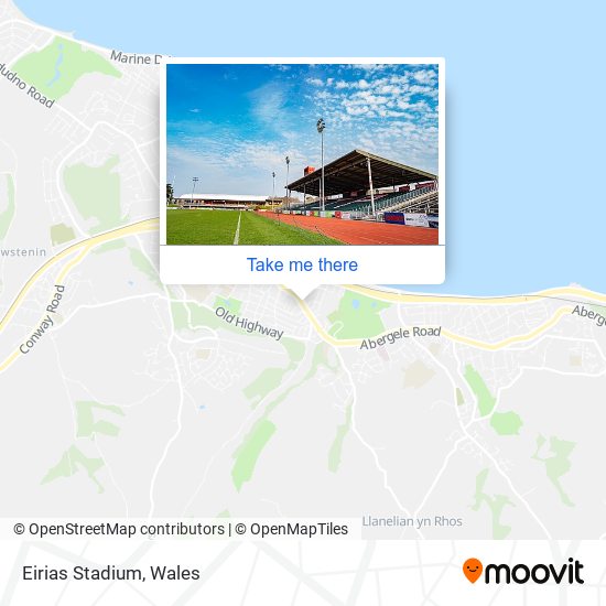 Eirias Stadium map